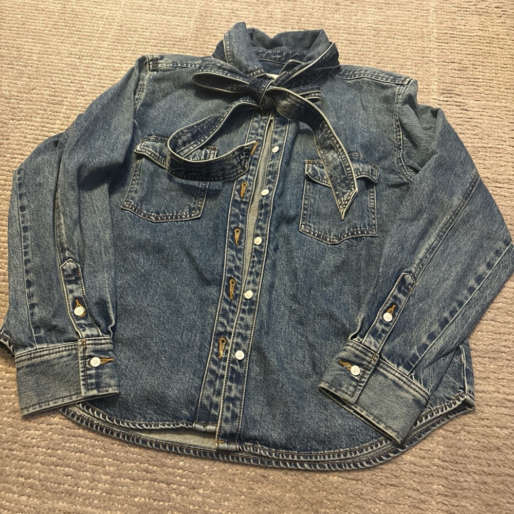 LOFT Blue Denim Shirt